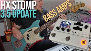 HX Stomp All Bass Amps New cabs vs Legacy cabs no talking 350 [upl. by Harley]