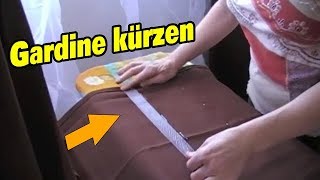 Gardine kürzen ohne nähen  Vorhang kürzen [upl. by Cara163]