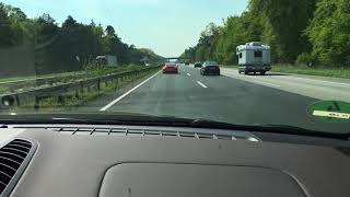 Porsche Cayenne S 92A vs Porsche 911 GT3 991 on Autobahn 300kmh [upl. by Colas113]