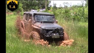 Wrangler Vitara Hilux e Troller  Trilha 4x4 na lama e nas Pedras [upl. by Kearney]