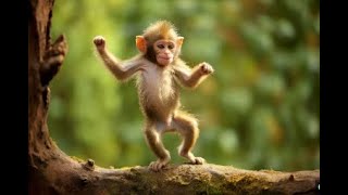 Baby Monkey funny video [upl. by Hailed]