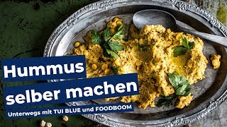 Hummus Rezept  Gesundes Kichererbsenpüree mit Tahini selber machen [upl. by Ramsay]