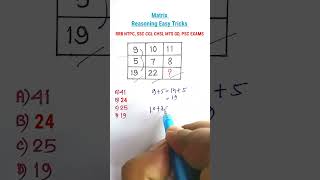 रीज़निंगMissing Number Reasoning Tricks in Hindi Reasoning Classes for SSC CGL CHSL MTS CRPF RRB [upl. by Dempster]