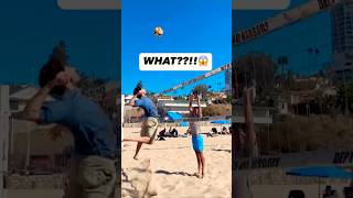 Blocked but it went IN🔥😫beachvolleyballworld highlights defense attack volleyball voleibol [upl. by Nedrud]