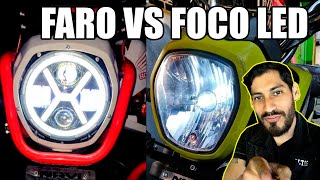 HONDA NAVI  FARO LED VS FOCO LED  CUAL ES MEJOR [upl. by O'Connell]