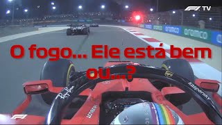 REAÇÃO DOS PILOTOS APÓS ACIDENTE DE ROMAIN GROSJEAN  ONBOARD RÁDIO LEGENDADO [upl. by Chet226]