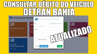 COMO CONSULTAR DÉBITO DETRAN BAHIA [upl. by Marlane]