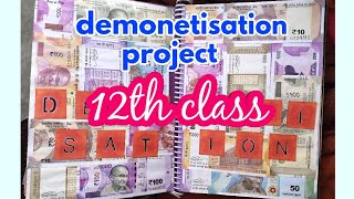 BUSINESS ECONOMICS PROJECT  12TH CLASS  board project 2021 demonetisation  CBSE PSEBect [upl. by Tunnell397]