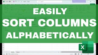 How to ALPHABETIZE COLUMNS Automatically in Excel Easy Tutorial for Beginners [upl. by Lyndes793]