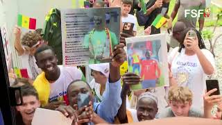 Arrivée des lions du Sénégal à Cotonou [upl. by Wallford]