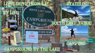 Campground by the Lake Tahoe  RV camping tips advice tricks Van sickle bistate SLT with dog LAdrive [upl. by Eitsirhc]