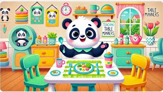 🍽️ quotAprende Modales en la Mesa con Pandy 🐼  Videos educativos para Niños de Preescolarquot 🧑🏻🧒🏻 [upl. by Barth]