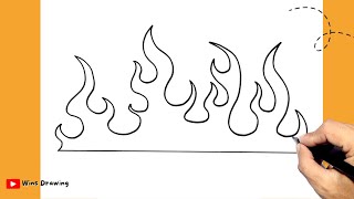 How to Draw fire flames ilustrassion [upl. by Snehpets]