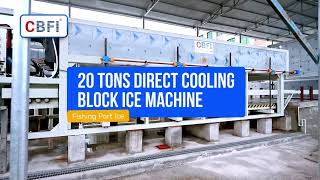 CBFI 20 tons direct block ice machine project case in Asia blockice ice [upl. by Suraved]