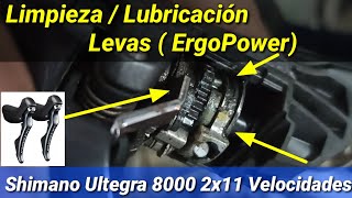 Limpieza  Levas  Ergopower  manillar shimano Ultegra R8000 ciclismo [upl. by Ettore]