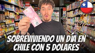 SOBREVIVIENDO un día en CHILE con solo 5000 pesos CHILENOS 🤯 se puede [upl. by Anaytat]