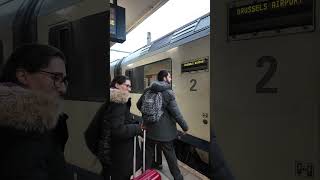 TRAIN BRUSSELS BELGIUM 🇧🇪 TRAIN TRANSPORTATION 4K 2024 walkingtour Belgium belgiumlife [upl. by Eelaroc]