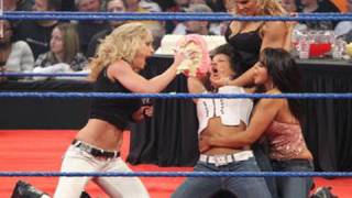 SmackDown Michelle McCool and Laylas goodbye party for [upl. by Deeraf]