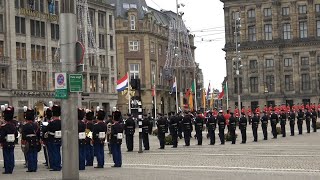 KMK Joh W Friso  Kranslegging Staatsbezoek President van Portugal  Amsterdam 2024 [upl. by Wenn167]