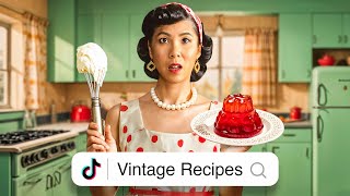 I Tested Vintage HOUSEWIFE Recipes👰 [upl. by Erdnaid]