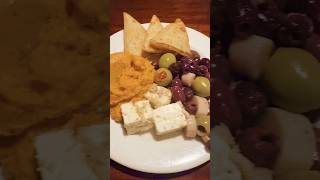 HummusFeta Cheese amp Olives with Pita Bread shortvideo shorts viralvideo youtubeshorts foryou [upl. by Vary]