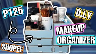 Wooden Makeup Organizer from Shopee  Easy steps to Assemble [upl. by Nodnart]