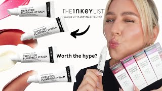 tripeptide lip plumping balm TheInkeyList Review [upl. by Strain]