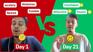 Stammering BeforeAfter Result  21 Days Training  Ankush Pare [upl. by Healion]