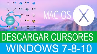 Como Instalar y Descargar Puntero Cursor de MAC OS X  Para Windows 10  8  7  XP  Vista [upl. by Azzil]