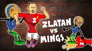 ZLATAN vs MINGS Elbow Stamp Dive Penalty Miss Mings JUMPED into Zlatans elbow [upl. by Siravart967]