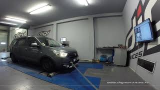 Dacia Lodgy 15 DCI 110cv Reprogrammation Moteur  131cv Digiservices Paris 77 Dyno [upl. by Treulich109]