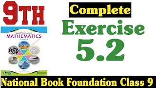 Class 9 Maths Chapter 5 Exercise 52  Ex 52 Class 9  52 Math Class 9  NBF  Fazal Academy [upl. by Kcirdneh]