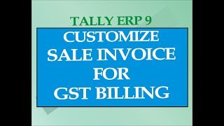 invoice customization in tallyerp 9 for gst Bill  in hindi  nict computer [upl. by Eelirak]