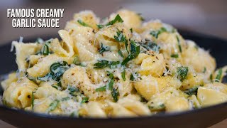 15 minute creamy garlic pasta sauce [upl. by Lenni]