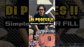 Simple LINEAR drum fill  Belajar drum  drums belajardrum drummer drumming music drumlessons [upl. by Ecinaj]