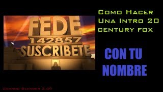 Cómo hacer una intro 20 century fox con tu nombre HD [upl. by Edyaw]