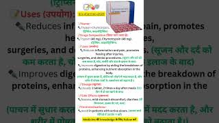 TrypsinChymotrpsin Tablet drxpharmacy2024 [upl. by Marino458]