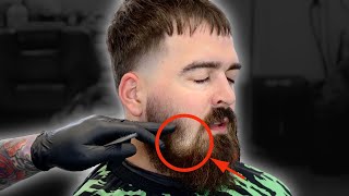 Patchy Beard 😩 Try This Fading Shaping and Razor Lining Beard Trim Tutorial [upl. by Otrebogad]