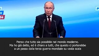 Putin Conflitto con Nato Porterebbe a terza guerra mondiale [upl. by Towbin650]