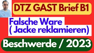 Wichtige und neue Briefe für das Niveau B1  DTZ GAST B1 Brief schreiben  Reklamation  14082023 [upl. by Yblocaj]