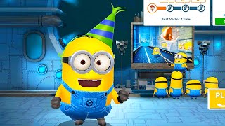 Partier minion Vs Vector  Despicable me minion rush Boss Battle [upl. by Imaj367]