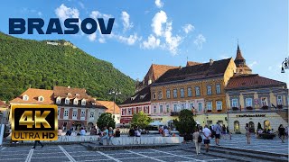 Brasov Romania Walking tour 4K video [upl. by Philips]