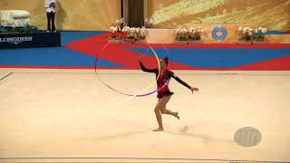 PAZHAVA Salome GEO  2018 Rhythmic Worlds Sofia BUL  Qualifications Ribbon [upl. by Zeb]