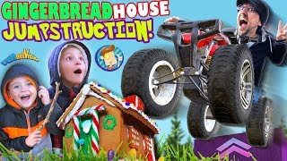 GINGERBREAD HOUSE JUMPSTRUCTION The ATV JUMP FUNnel Family Vlog Vision [upl. by Everick]