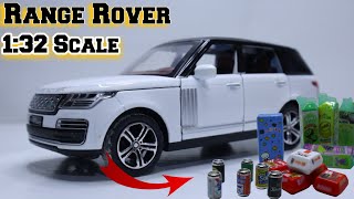 132 Scale Range Rover Modelunboxing and miniature Drinks GroceriesampFast Food  Diecast Cartech [upl. by Crist]