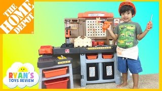 The Home Depot Pro Play Workshop and Utility Bench Step 2 Toys [upl. by Ahsilrak]