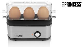 Princess 262043 Cocedor de huevos – Para 3 huevos – Acero inoxidable [upl. by Curren]