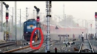 Old Lady vs Ruthless Swarna Jayanti Rajdhani Express Destroys Kalol with VTA WDM3D  Indian Railways [upl. by Jerrol]