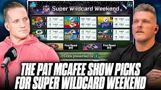 The Pat McAfee Shows Picks For Super Wildcard Weekend NFL Playoffs Week 1 [upl. by Reeve451]