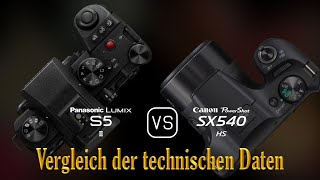 Panasonic Lumix S5II vs Canon PowerShot SX540 HS Ein Vergleich der technischen Daten [upl. by Jedd]